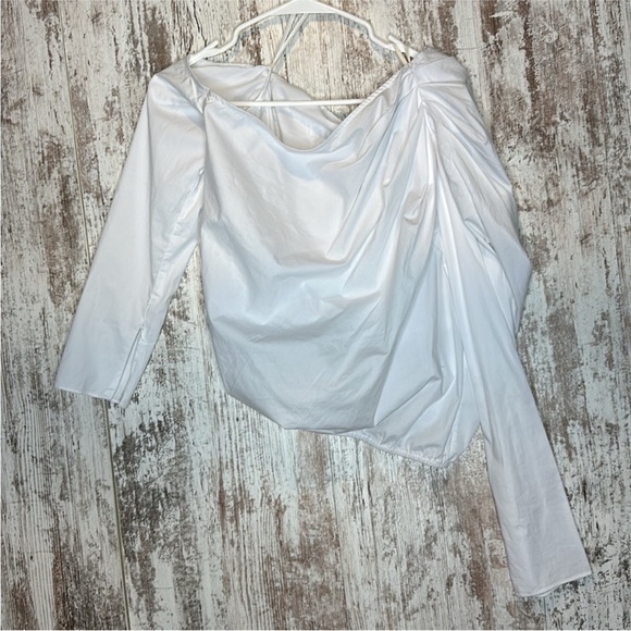 Staud ANIKA TOP WHITE size L NWT - Picture 8 of 9